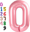 0 Balloon 40 inch Pearl Pink Number Balloons by Enyeopd