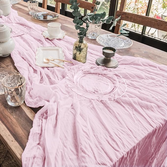 12 Pack Cheesecloth Table Runner 10Ft Christmas Gauze Boho Table Runners - Image 6