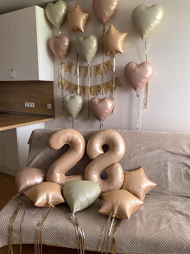 Big 40 Inch Light Brown 2 Number Balloon Birthday Decoration, 2026 Light Brown - Image 9