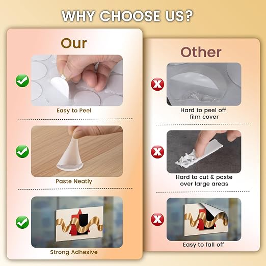 280Pcs Double Sided Adhesive Dots, Removable Clear Dots Sticky Tack, Waterproof - Image 5
