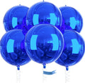 PartyWoo Royal Blue Large Round Giant 4D Jumbo Foil Balloons 6pcs 22 Inch | 22 by PartyWoo