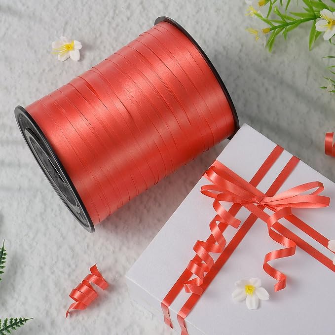 500 Yards Red Curling Ribbon, 1/5 Inch Wide Balloons String Ribbons - Image 4