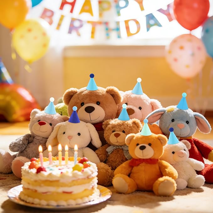 CANREVEL Mini Party Hats for Stuffed Animals Headwear, Birthday Hats - Image 4