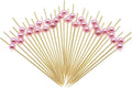 Minisland Pink Pearl Bamboo Cocktail Picks, Decorative Appetizer Toothpicks | by Minisland