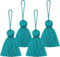 Big Size 4 PCS Tassels for Crafts, Handmade Hanging for Pillow Decor, Blanket by NINGYOHI