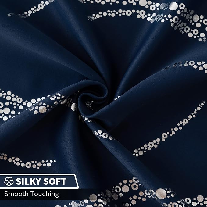 Yakamok Navy Blue Blackout Curtains - Image 5