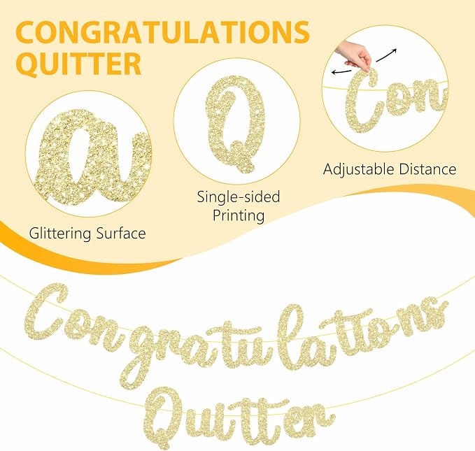 Pre-Strung Congratulations Quitter Banner - Image 3