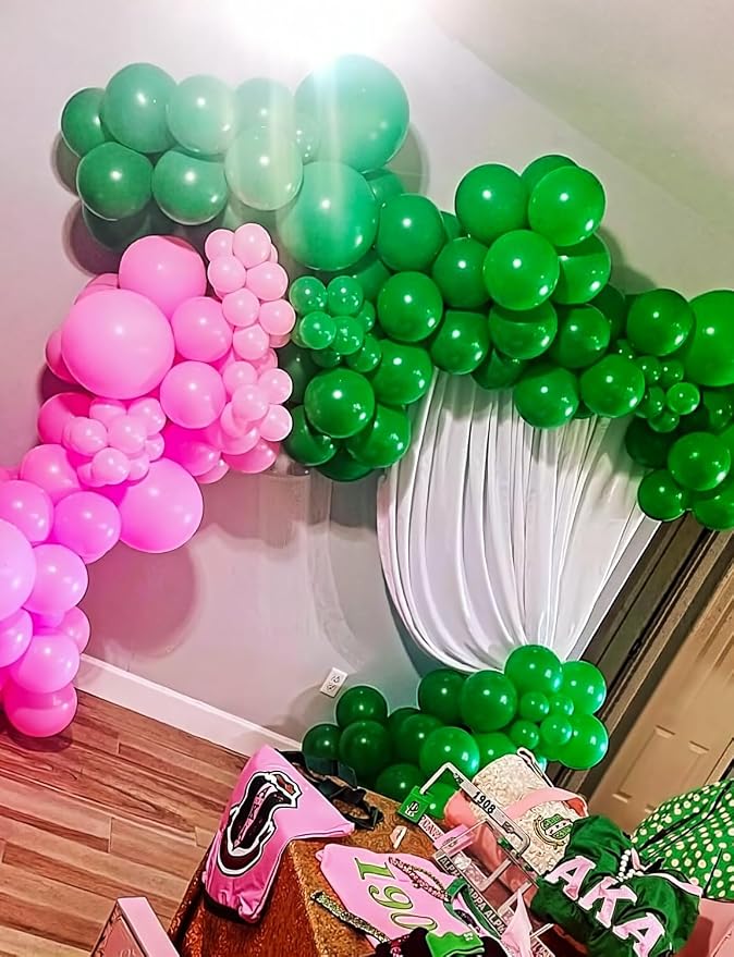 Pink and Green Balloons, Dark Pink Balloons - Image 2
