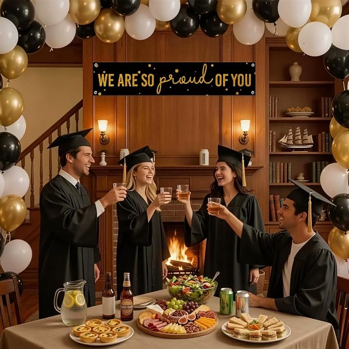 Graduation Banner, We Are So Proud of You Banner Decor, Heartfelt Celebration - Image 6