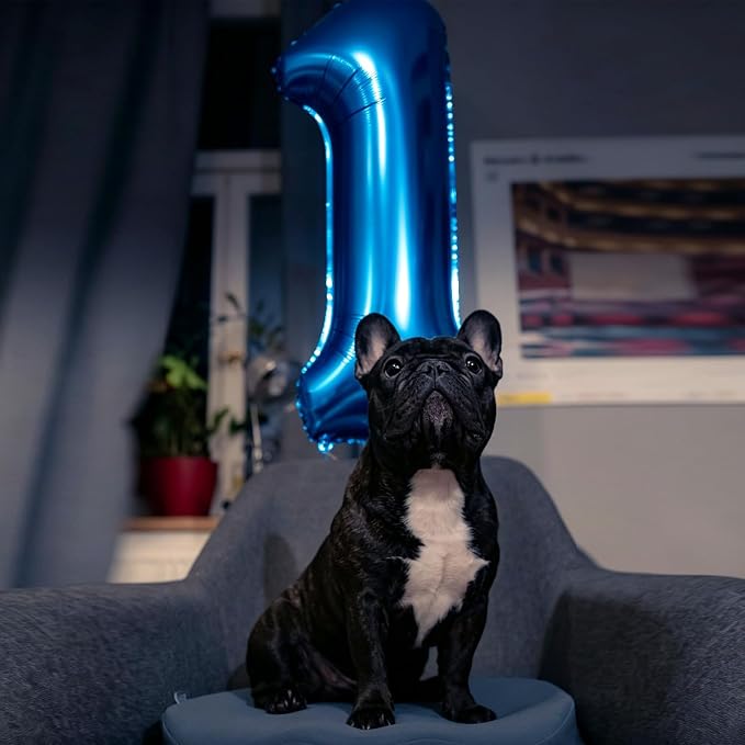 40 Inch Navy Blue Number 1 Foil Balloon - Image 3