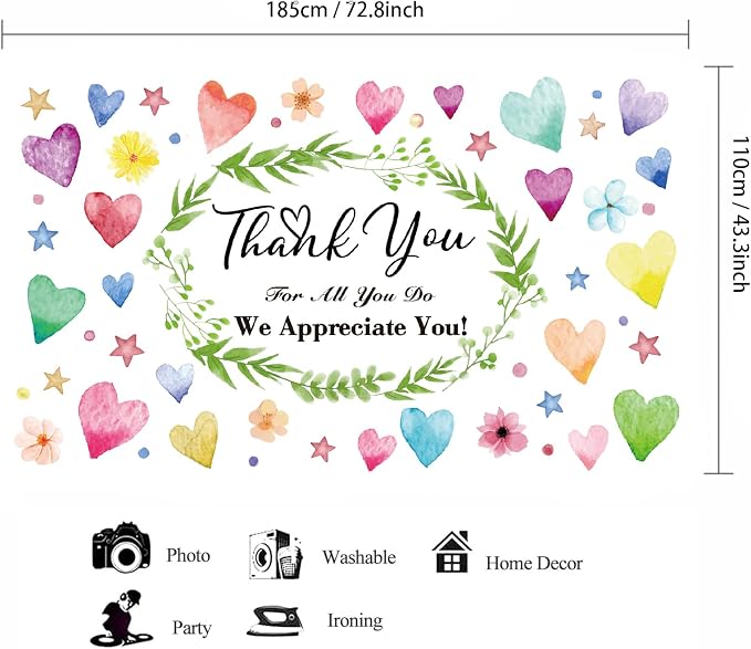 Colorful We Appreciate You Banner Thank You - Image 2