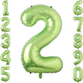 Light Green Number 2 Balloon 40 Inch, Shiny Metallic Foil Party Supplies | by Unknown