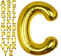 40 Inch Gold Letter C Balloon Big Foil Helium Letter Balloons A-Z | Giant Large by SULALABOO