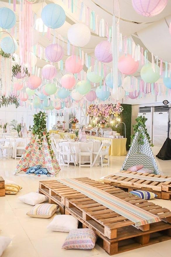 ZOOYOO 10pcs Paper Lanterns, Graduation, Gender Reveal, Anniversary, Birthday - Image 3