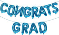 16 Inch Dark Blue Congrats Grad Banner Balloons, Dark Blue Congrats Grad by KALOR