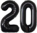 Jonhamwelbor 20 Number Balloons Black Big Giant Jumbo Big Large 20 Foil Mylar by Jonhamwelbor