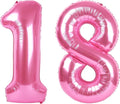 Giant Pink 18 Balloon Number 40 Inch, 18 Number Balloons Birthday Supplies by Upgesy