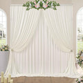 10ft x 10ft Wrinkle Free Ivory Backdrop Curtains by ENJOYYOURPARTY