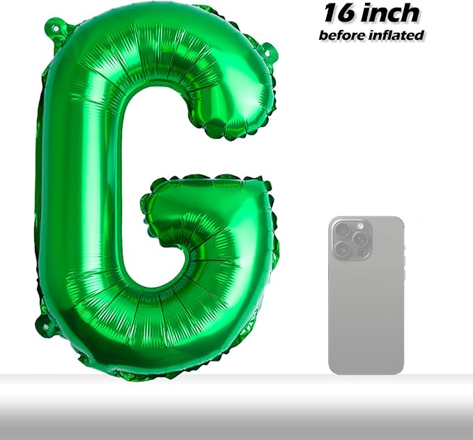 20 Pcs Green 16" Number Balloons 2 Sets 0-9 Foil Balloon Numbers Décor | Glossy - Image 4