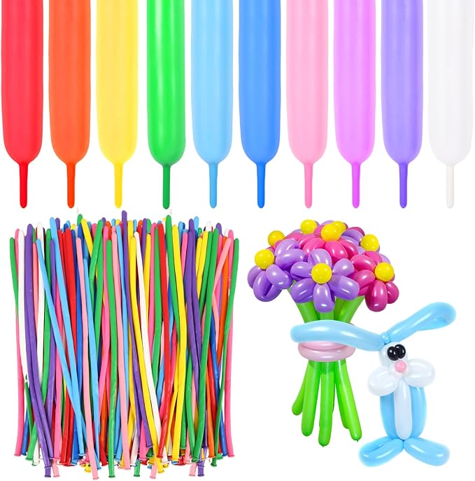 RUBFAC 100pcs 260 Balloons, for Animals modeling, Skinny Latex Twisting by RUBFAC
