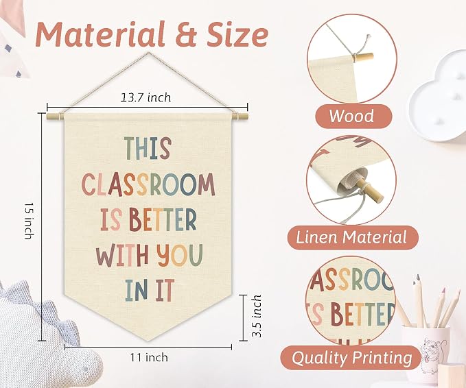 Boho Classroom Decor Canvas Banner，This Classroom Is Better - Image 5