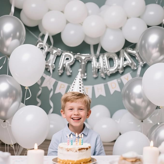 110pcs White Balloons 12 inch - Image 4