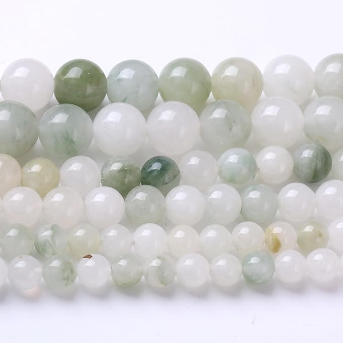 Blue and White Streamer Stone Beads for Jewelry Making DIY Craft Gemstone Beads Kit (8mm, 45pcs) Smooth Healing Crystal Beads for Bracelets, Necklaces, Home Decor