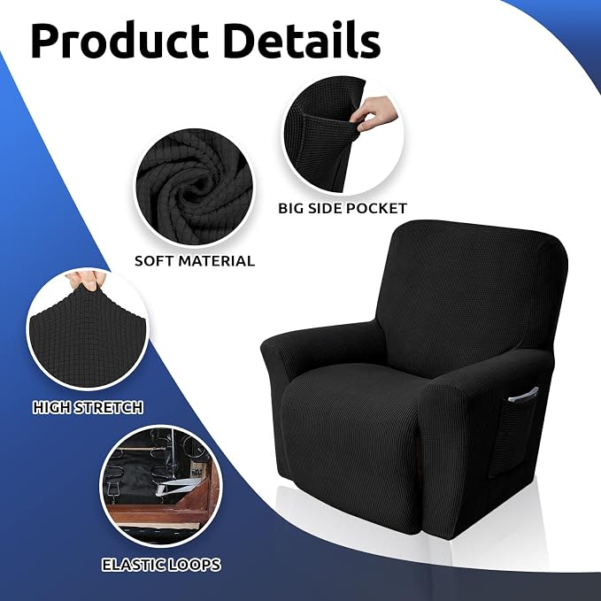 Recliner Chair Covers, 1-Piece Lazy Boy Recliner Covers, Furniture Protector & - Image 7