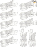 10 Pack Balloon Arch Clips 3.5 Inch Clear Plastic Spring Clamps Invisible by Srzllxfc