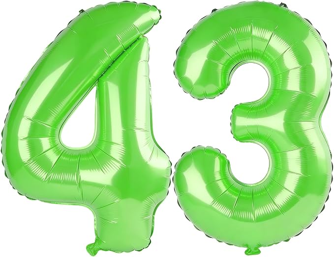 40 Inch Number 43 Balloons for 43rd Birthday Party Decorations, 0-100 Fruit by FOBELEC