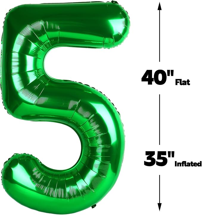 Green 40 Inch Large Number 15 51 Birthday Balloon, 15 51 Birthday Celebration - Image 3
