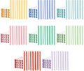 Tenceur 100 Pack Scalloped Pastel Napkins Mixed Stripe Ice Cream 5 x 5 Inch by Tenceur
