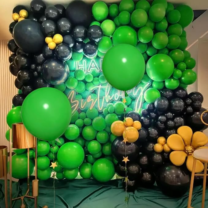 134Pcs Green Balloons Different Sizes 5 10 12 18 Inch Green Balloon Garland - Image 6