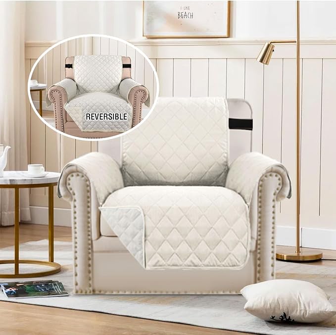 H.VERSAILTEX Chair Slipcover Reversible Chair Cover Water Resistant Couch Cover - Image 3