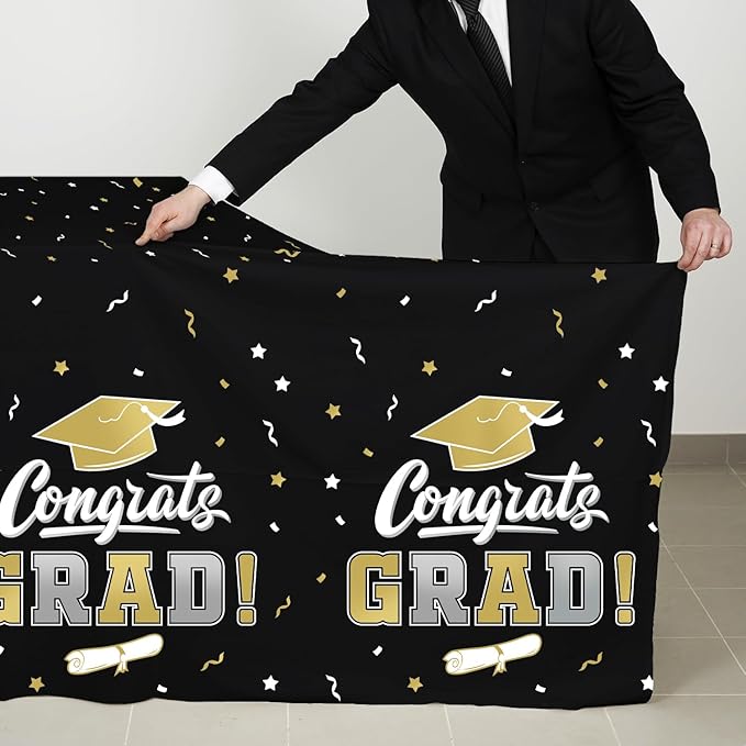 Graduation Decorations, Gongrats Grad Tablecover - Image 3