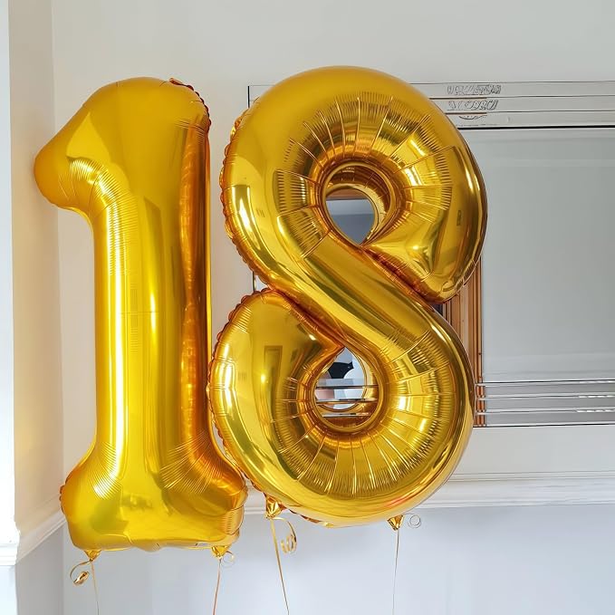 Gold 2 Balloon Number, 40 Inch Number 2 Balloon Large Gold 2 Foil Mylar Helium - Image 5