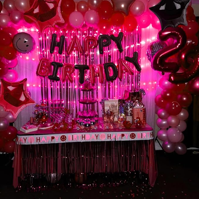 CANREVEL Happy Birthday Banner Decorations + 8Pcs Star Balloons, - Image 5