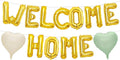 Welcome Home Balloons Green Gold, 16Inch Welcome Home Foil Balloons Banner by Xinvery