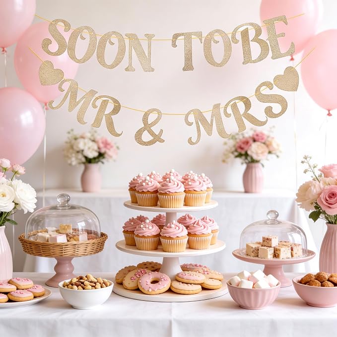 Wedding Shower Banner, Soon to Be Mr & Mrs Sign Banner - Image 5