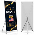 custom x stand banner 30x65" custom banners personalized Printed in USA | by BCB
