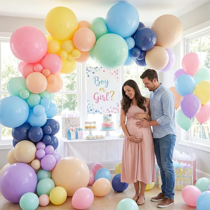 LovesTown 15PCS Pastel Balloons 18inch, Colored Latex Balloons Garland Arch - Image 3