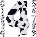 40" Cow Print Foil Number 4 Balloon by TNCDJKPA