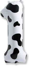 Isndare Cow Print Number 1 Balloon, 40 Inch, Self Sealing, Birthday Decoration by Isndare