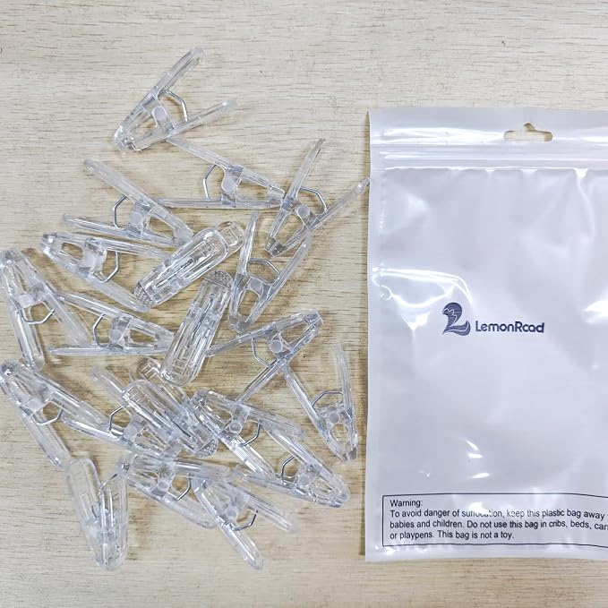 LemonRoad 20 Pack Balloon Arch Clips Plastic Spring Clamps 2.4 Inch Heavy Duty - Image 2