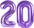 20 Balloon - Purple Birthday Number Balloons, 40 Inch Decorations Men Women | by ALPHADELTAPI