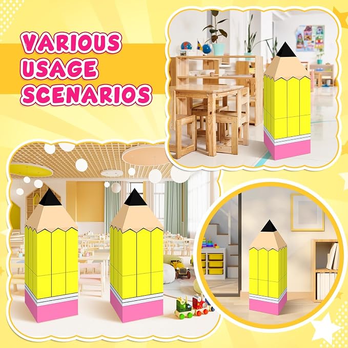 3 Pcs Back to School Decoration Large Pencil Boxes Pencil Decorations - Image 6