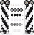 Skylety 2 Sets Race Car Balloon Column Stand Kit Adjustable Race Car Black by Skylety