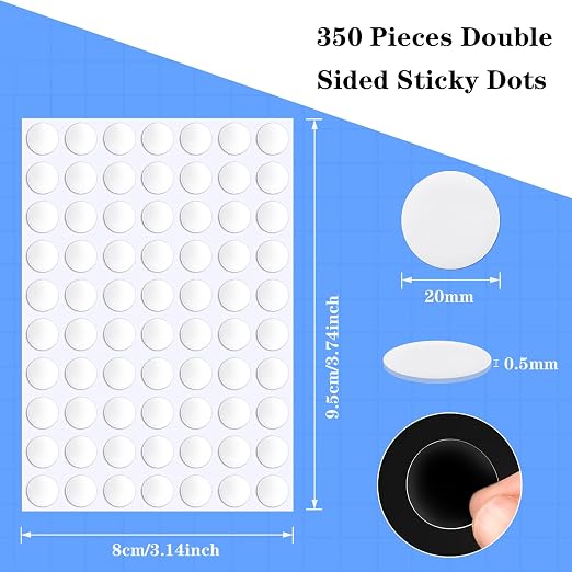 JUNEBRUSHS 350 Pieces Double Sided Sticky Dots, Sticky Tack - Image 2