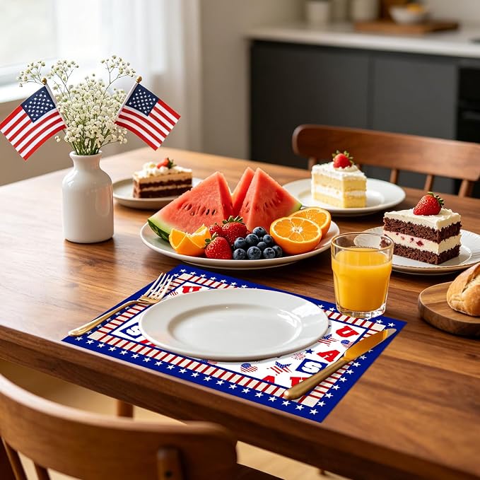 50Pcs Patriotic Disposable Paper Placemats - Image 3
