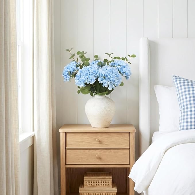 RyddeligHome Blue Hydrangea Artificial Flowers Arrangement, Dining Room - Image 7